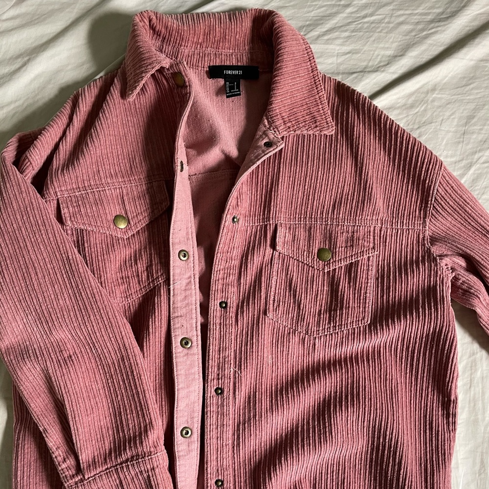 Forever 21 light pink corduroy jacket
